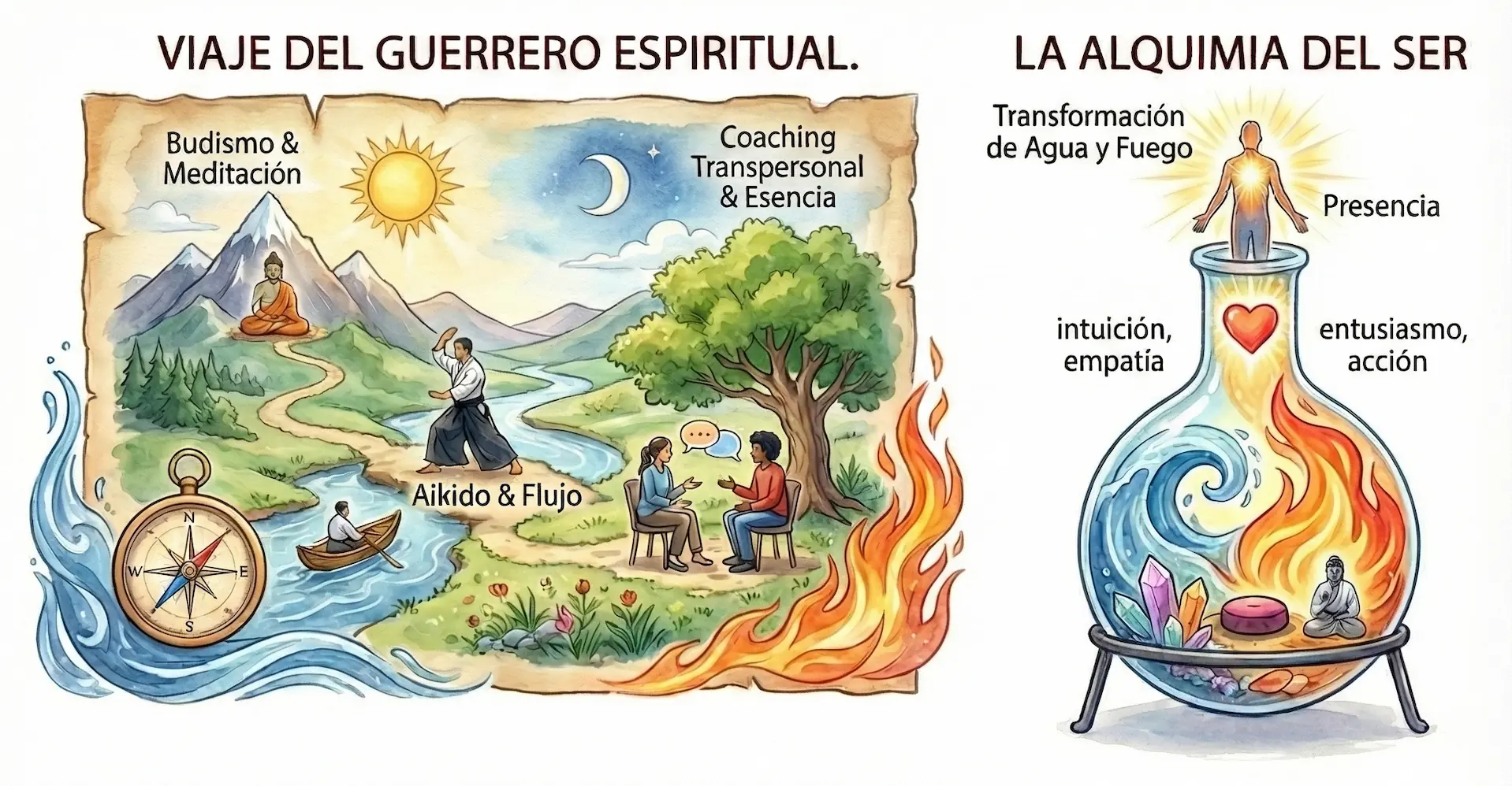Javier Frías en sesión de coaching al aire libre, conectando con la naturaleza